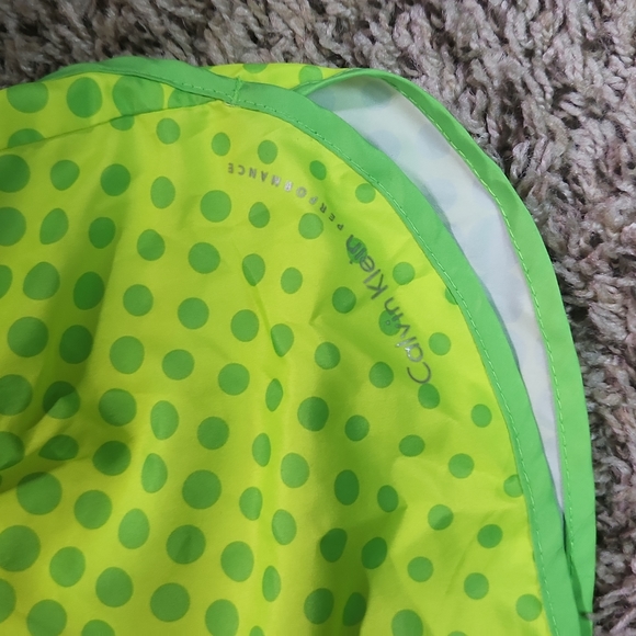 Calvin Klein Performance Quick Dry Neon Green Athletic Shorts - Picture 2 of 4